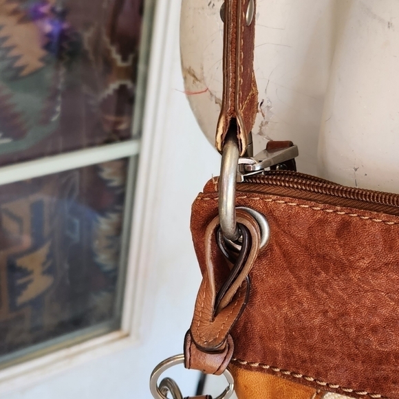 Cute retro patchwork leather crossbody bag‎ by Fossil - Picture 12 of 12